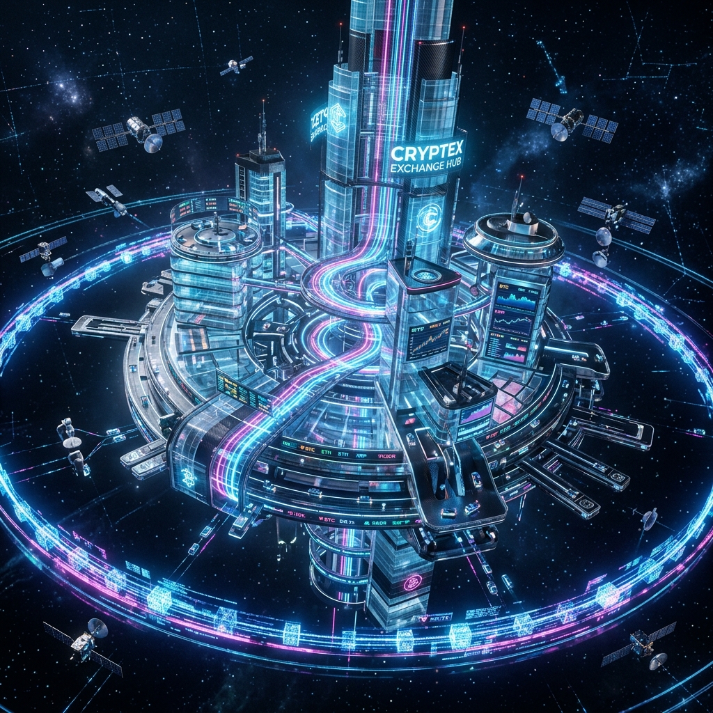 Institutional Crystalline Cryptocurrency Exchange Hub
